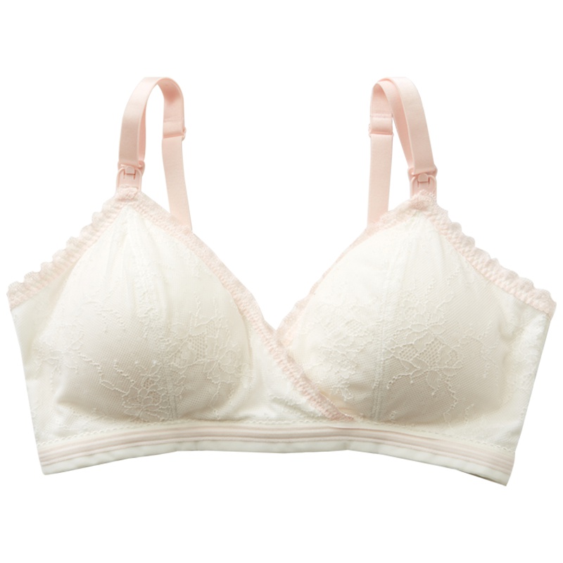 十月妈咪新款孕妇内衣胸罩舒适无钢托哺乳文胸怀孕期蕾丝孕妇文胸