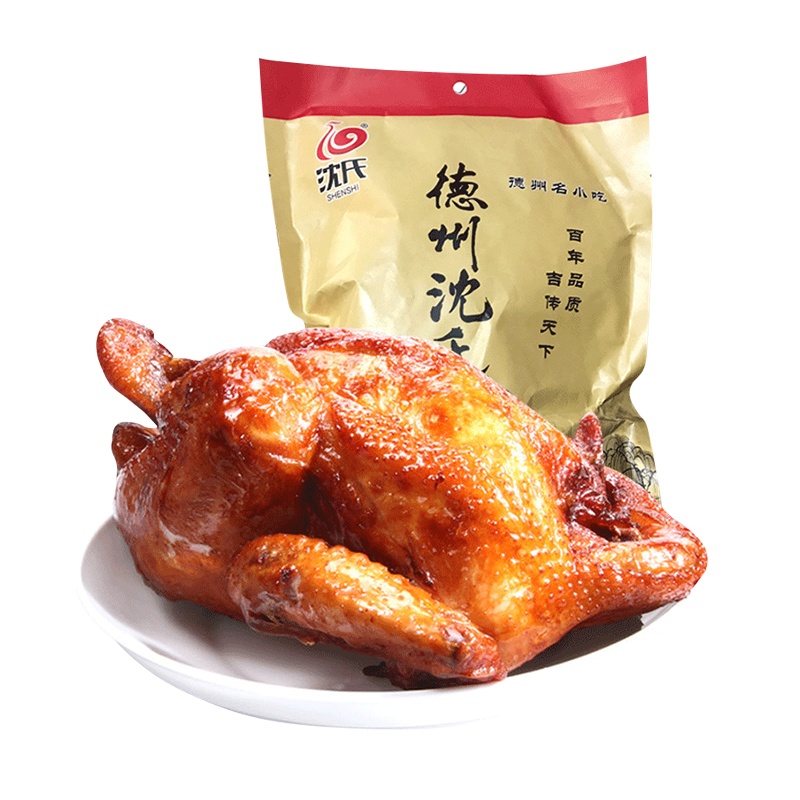 [买二送一]正宗德州沈氏扒鸡3只装 500g/只 五香脱骨扒鸡鸡肉 熟食卤味 整鸡烧鸡山东特产 酥香脱骨肉质肉嫩 星优选