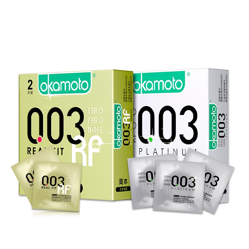 岡本okamoto避孕套冈本套餐共6片装 0.03白金超薄3片装 冰感透薄3片装冈本