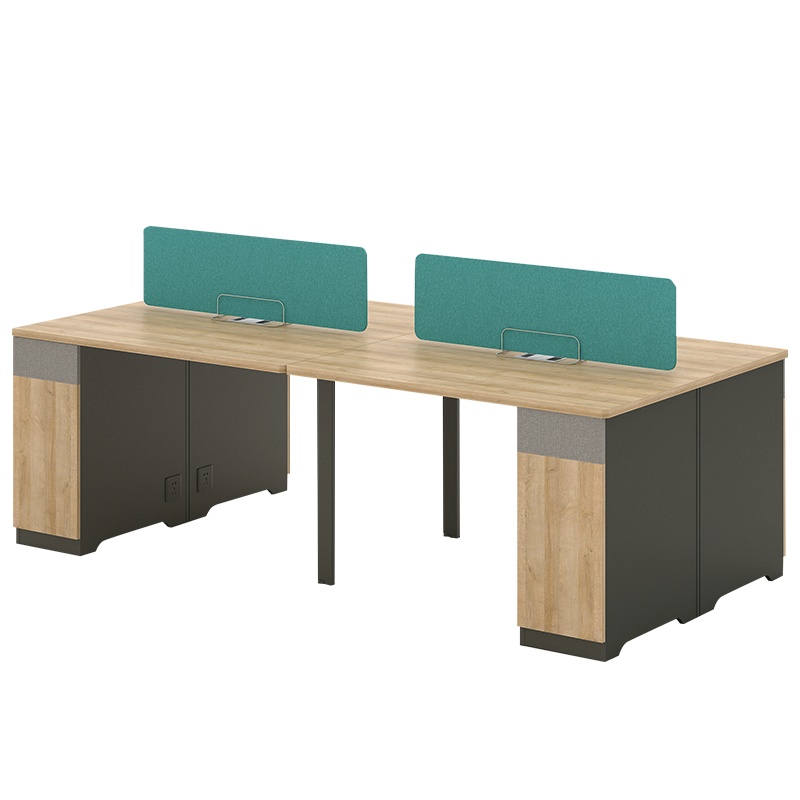 [藏书阁]职员办公桌简约现代工位电脑桌屏风四人工作位组合员工桌