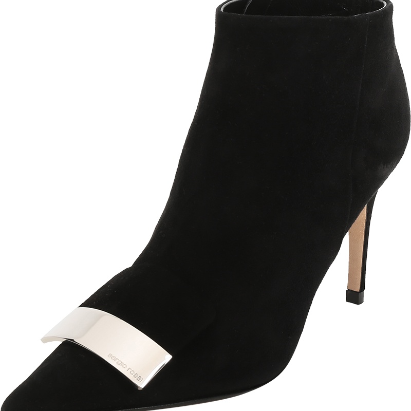 Sergio Rossi 塞乔罗西 女士绒面皮革及踝靴短靴 A80002 MCAZ01