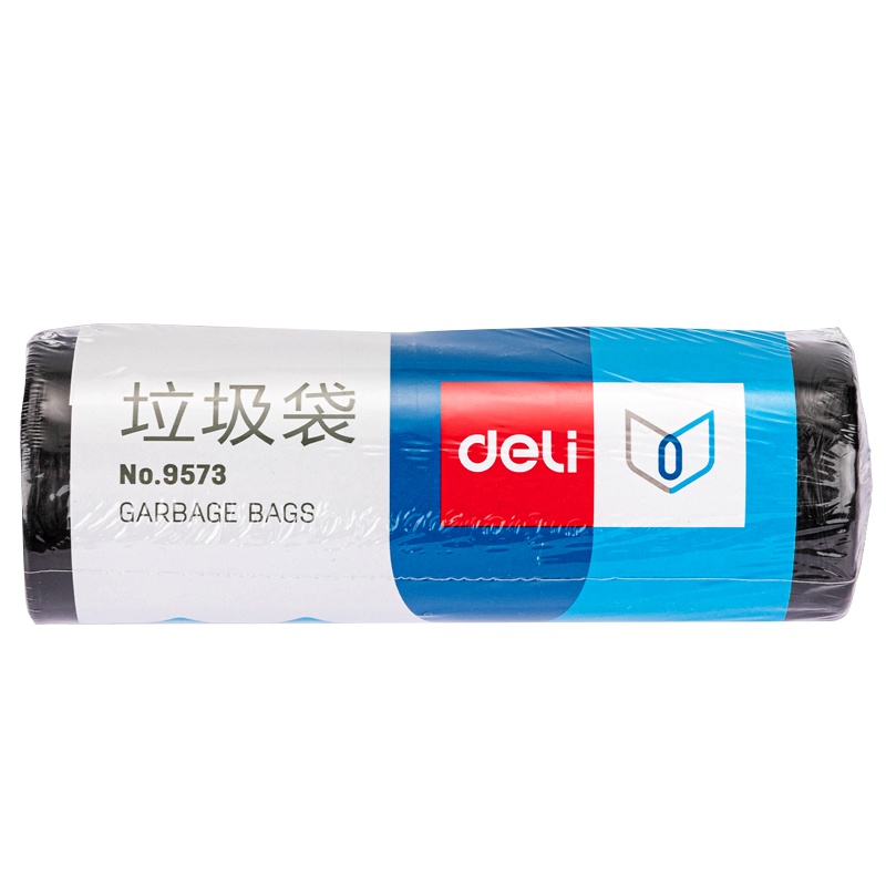 得力 9573 家用垃圾袋 塑料垃圾袋 45*55cm 30支/卷 5卷装 (单位:件)