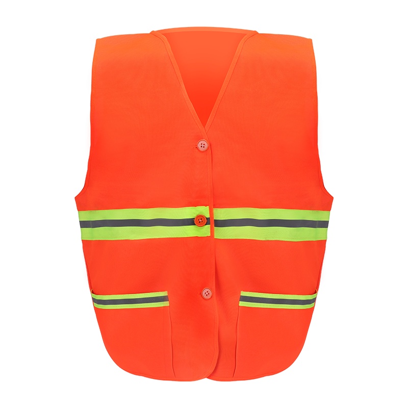 反光背心环卫工人反光衣安全作业夜晚骑行服交通指挥服工地马甲施工背心反光工作服橘红色