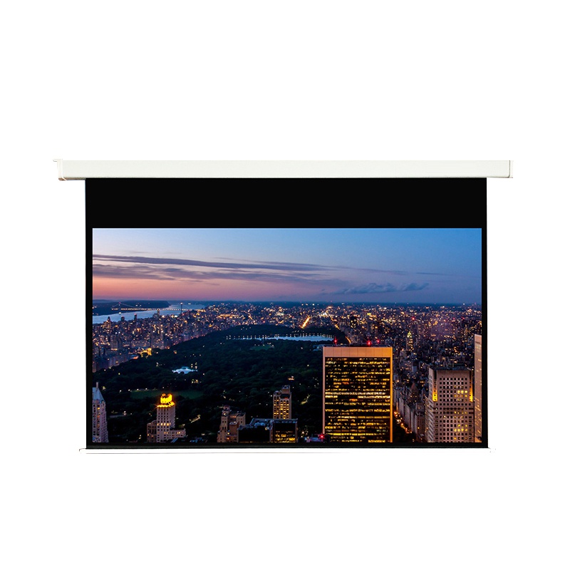 红叶(HONG YE) 180英寸16:10电动玻珠幕白塑幕白玻纤幕高清投影幕遥控电动幕