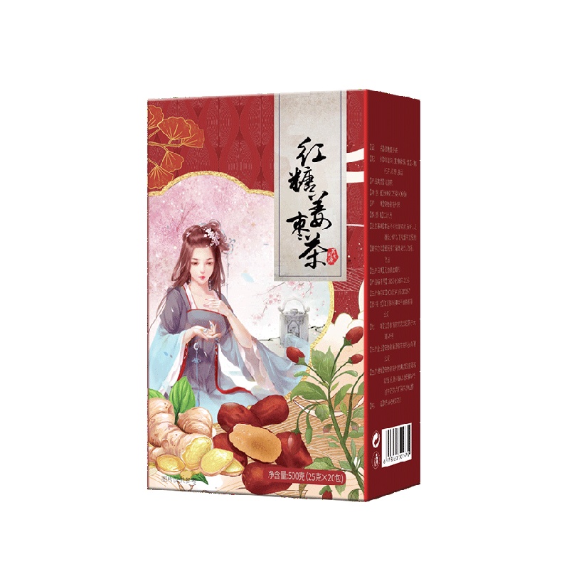 红糖姜枣茶黑糖红枣桂圆枸杞玫瑰茶20包/盒/25克