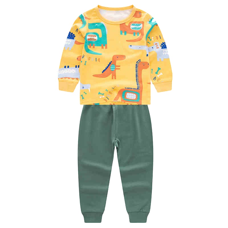 北极绒男女童秋冬款秋衣套装大童舒适圆领保暖内衣小孩室内家居睡衣两件