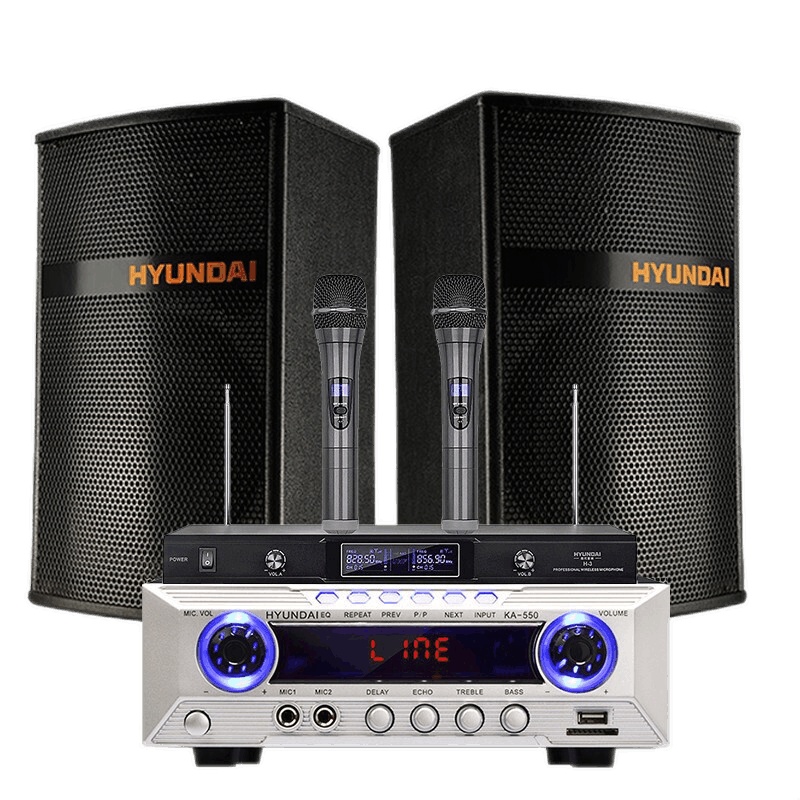 现代(HYUNDAI)WD-600+H3套装 家庭影院KTV音响组合套装 家用卡拉OK会议舞台功放音响设备客厅