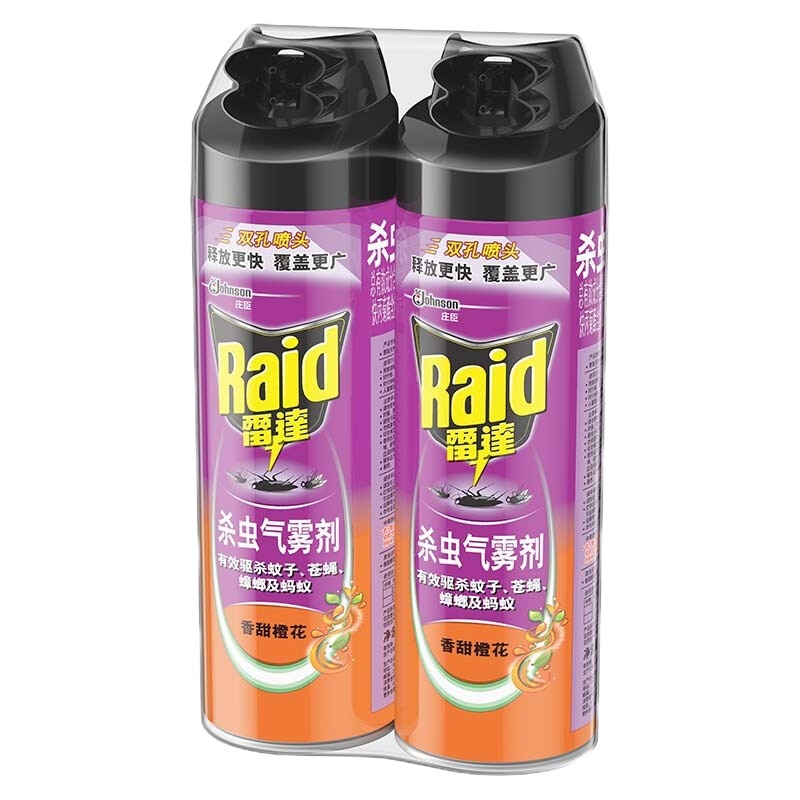 雷达 杀虫气雾剂 杀蟑 杀飞虫 香甜橙花550ml*2