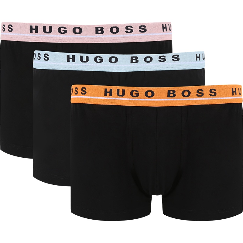 雨果博斯 HUGO BOSS 男士 棉质平角内裤三件套装50453314