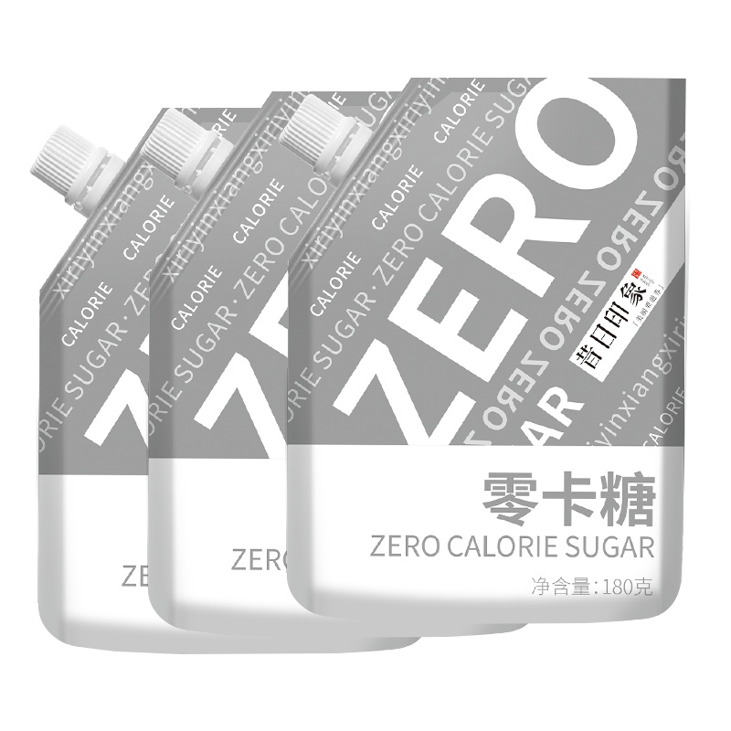 昔日印象零卡糖180g*3赤藓糖醇代糖0卡食品烘焙甜菊糖无糖优于白砂糖木糖醇