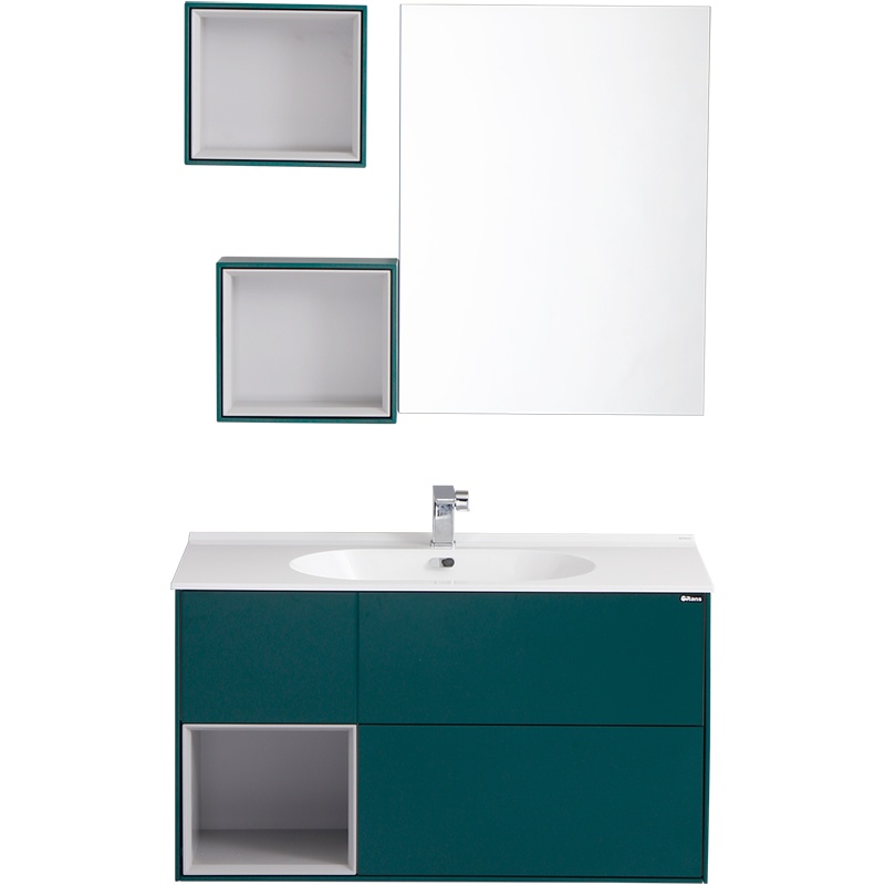 欧路莎(Orans)浴室柜组合现代简约卫浴柜挂墙式洗脸盆柜实木卫生间洗漱台组合