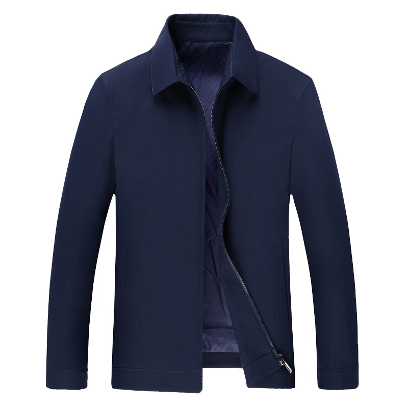 恒源祥男士夹克外套休闲2020新款男装翻领夹克男中年爸爸装上衣