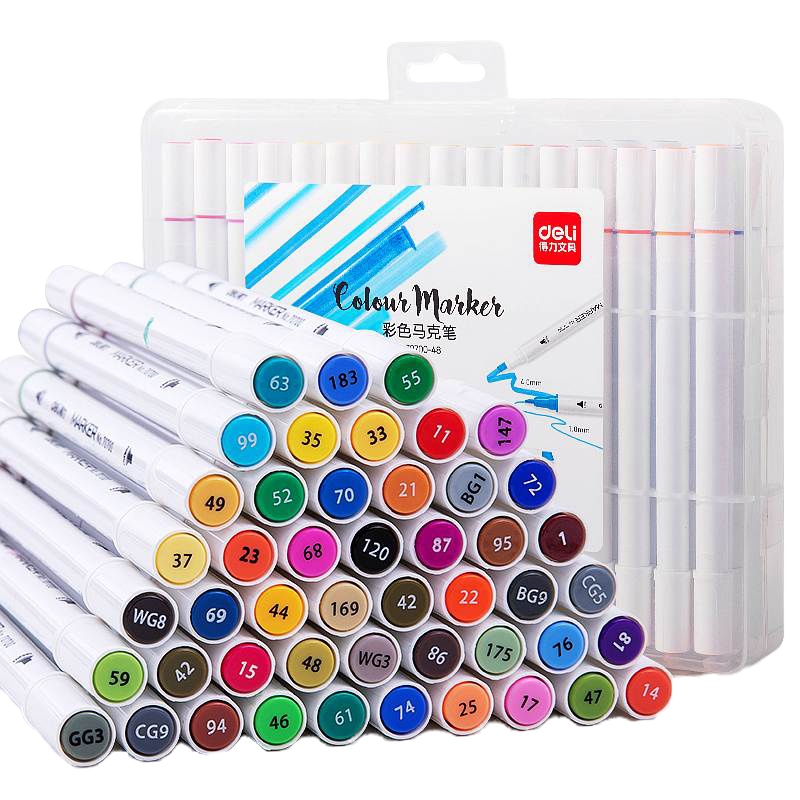 得力(deli)70700-12色儿童马克笔(混)(盒)