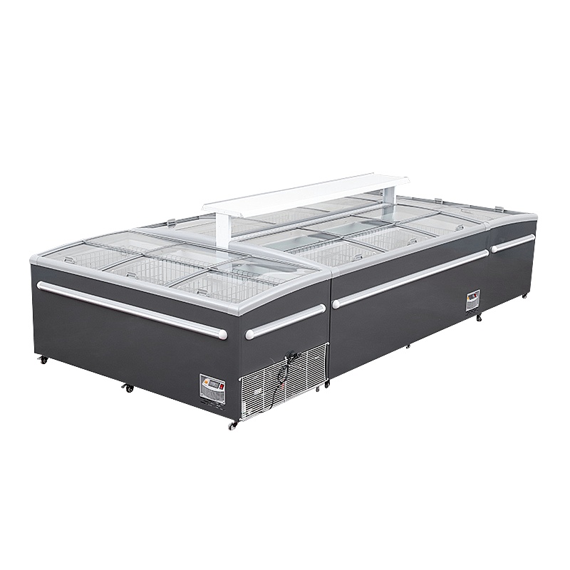 长1.86米宽0.88米高0.85妮雪超市组合岛柜商用大容量冰柜卧式冰箱冰淇淋冷冻展示柜