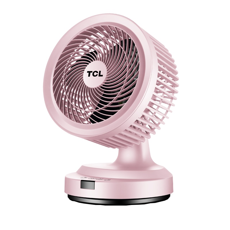 TCL电风扇空气循环扇家用台式风扇低音涡轮对流电扇学生摇头台扇TXS-20KRD(粉)