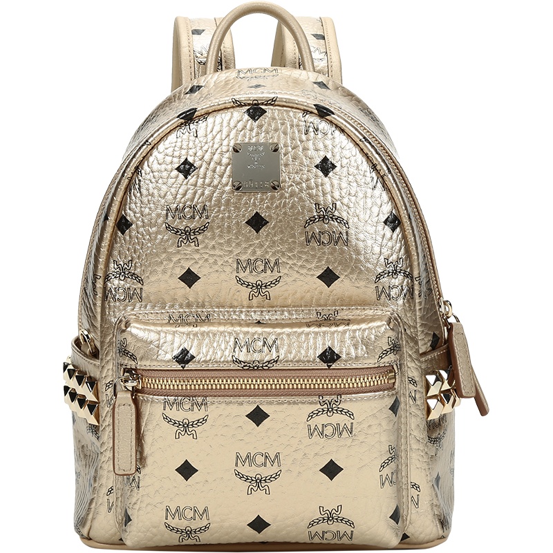 MCM 女士 涂层帆布配皮双肩包背包 MMKAAVE12