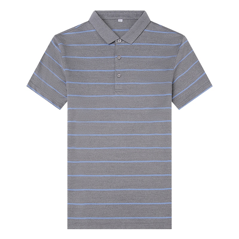 卡帝乐鳄鱼(CARTELO)polo衫条纹男士短袖T恤夏季修身韩版潮流翻领帅气