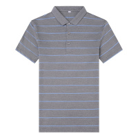 卡帝乐鳄鱼(CARTELO)polo衫条纹男士短袖T恤夏季修身韩版潮流翻领帅气