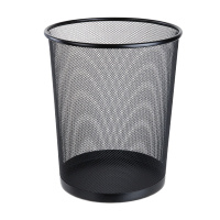 得力9189 铁网垃圾桶 黑色φ295mm(5个/箱)