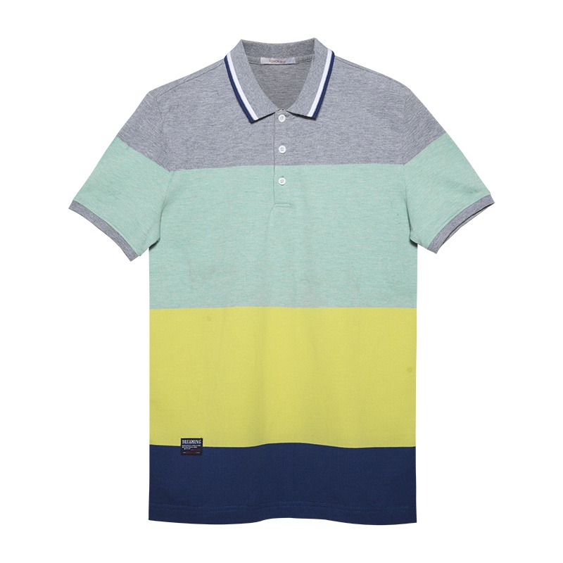 罗蒙（ROMON）短袖拼接POLO衫男夏季9TX900429