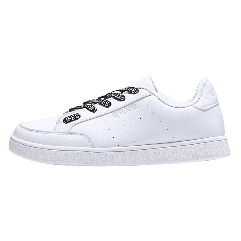 鸿星尔克（ERKE）女鞋小白鞋百搭鞋子滑板运动鞋涂鸦白色休闲鞋板鞋女52118301216