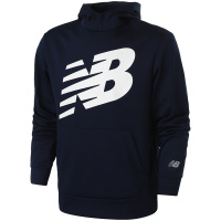 New Balance/NB男装卫衣连帽印花休闲长袖套头衫AMT81009 L AMT81009-BKW黑+白