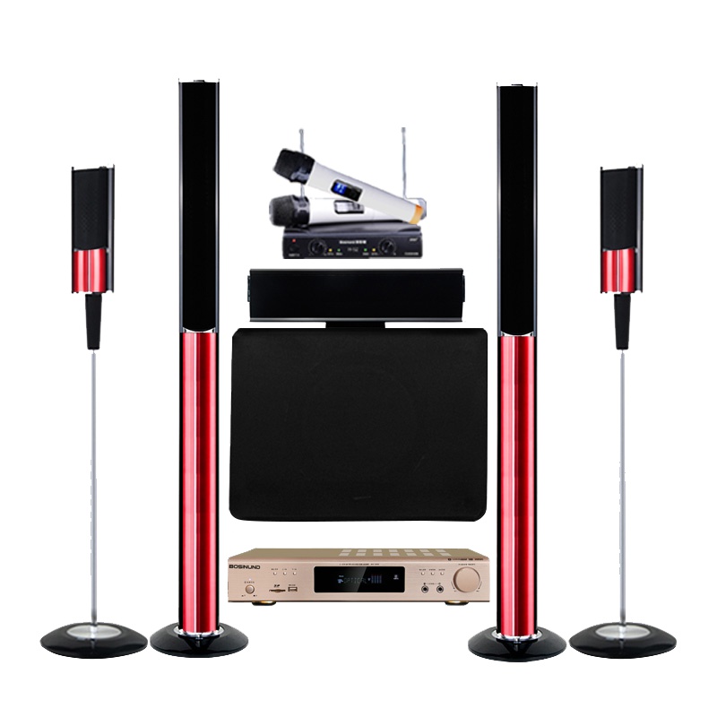 bosinund/博斯顿106+80+AP350同轴光纤APE无损5.1声道家庭影院音响套装 KTV立柱影院客厅电视蓝牙