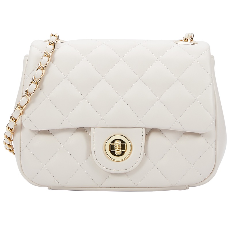 爱华仕时尚潮流菱格包女百搭单肩包ins链条斜挎包女生休闲小包包