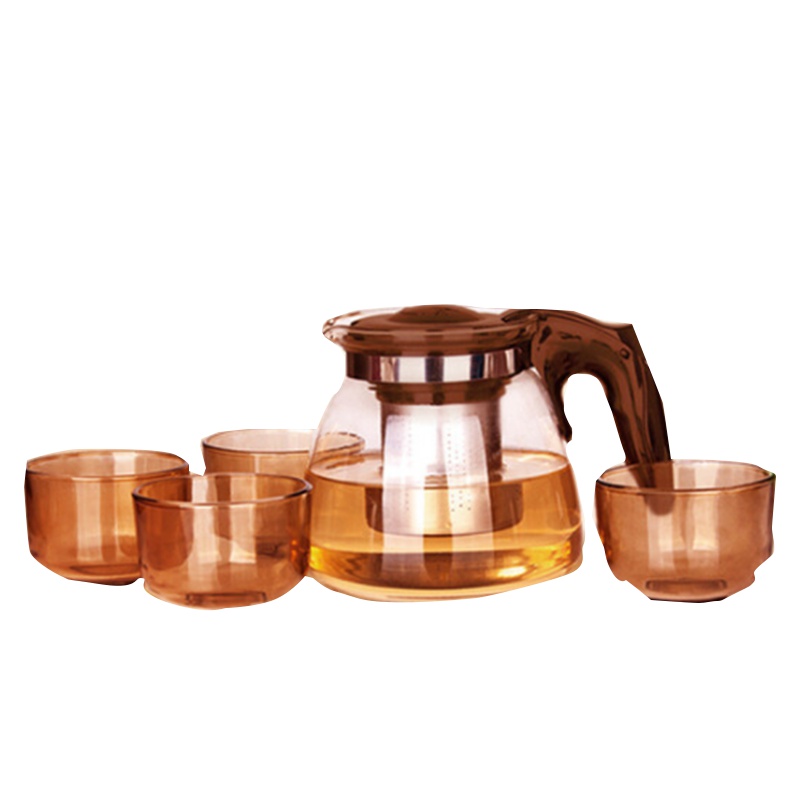 海客 过滤茶壶玻璃杯五件套
