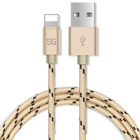 古尚古 iPhone6s苹果数据线USB连接线5s/6/7/8[暗夜绿]1米两条特惠装【安全快速充电★用坏包赔】