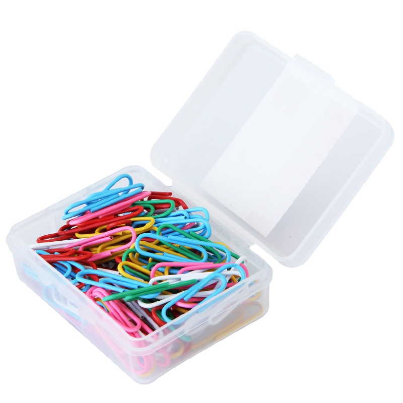 得力0024彩色回形针多色混合装回型针曲别针单盒装文具批发 50 枚/盒(一盒价)