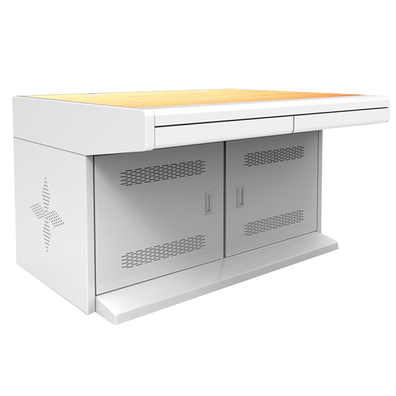 尔迈 电脑操作台控制台机房监控室工作桌 胡桃面 1200*900*750mm