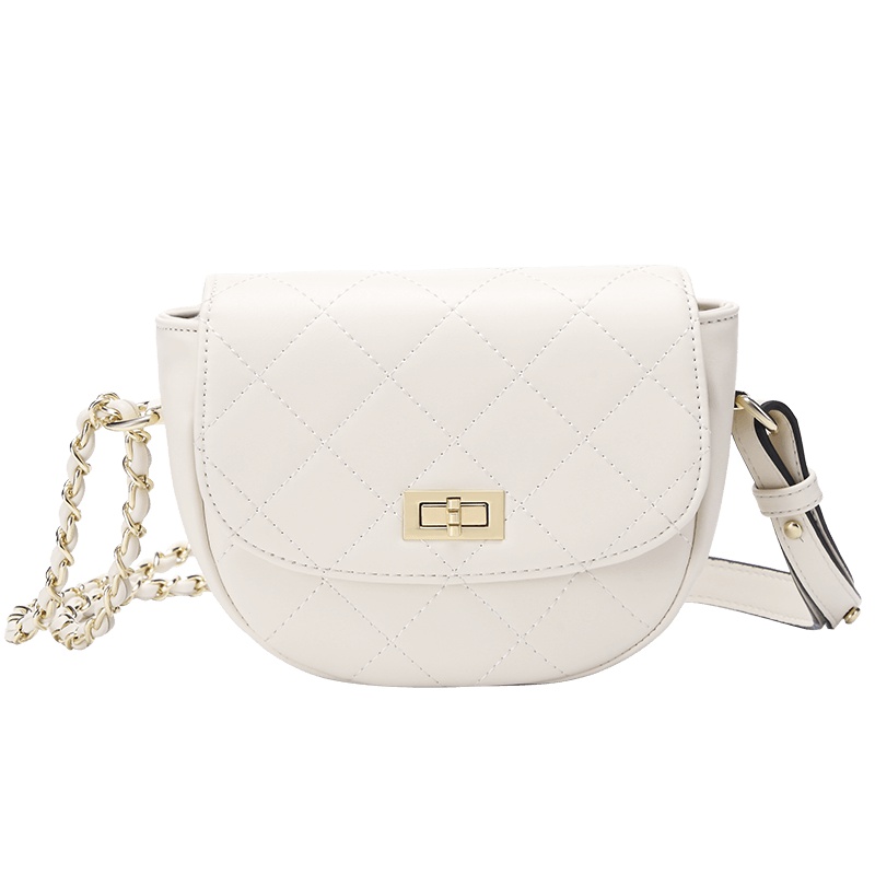 第九城（V.NINE） 包包女2019新款潮时尚单肩包女链条马鞍包百搭斜挎包休闲小包