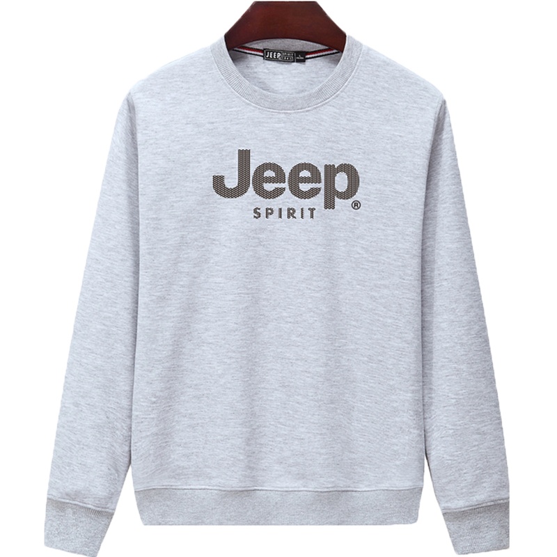 JEEP吉普男士春秋装2020年新款百搭圆领纯棉潮流宽松卫衣男士外套