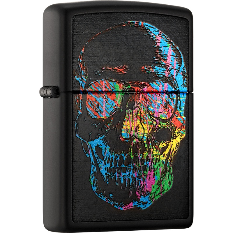 zippo芝宝打火机原装ZIPPO打火机之宝煤油变色骷髅28042-044638