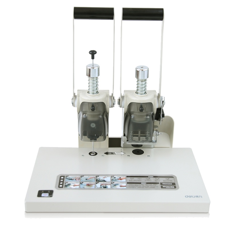 得力(deli)3875省力型凭证单据装订机 财务档案打孔机 会计凭证档案电动铆管热熔财务装订机 铆管打孔胶装机