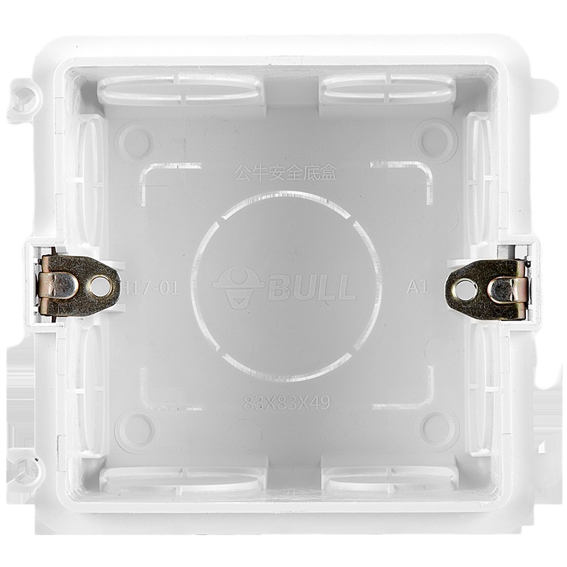 公牛(bull) 开关插座面板 86型明线盒 白色