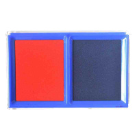 得力9865双色快干印台混色/盒