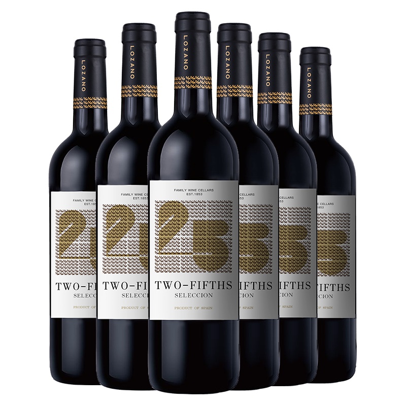 洛萨诺西班牙原瓶进口红酒5分之2干红葡萄酒整箱750ml*6