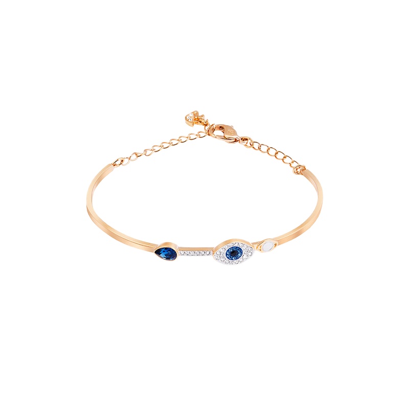 SWAROVSKI 施华洛世奇 恶魔之眼手镯时尚浪漫粉天鹅水晶手链