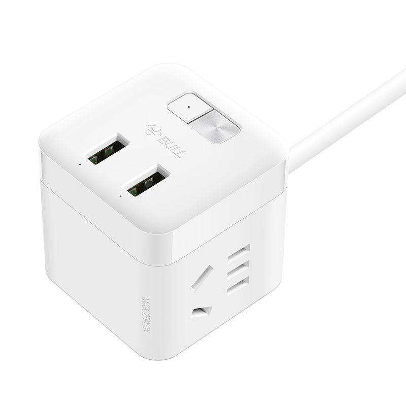 公牛插座 多功能usb充电转换插头 魔方USB插座 自动防过充小魔方GN-UU312T 2位USB插孔