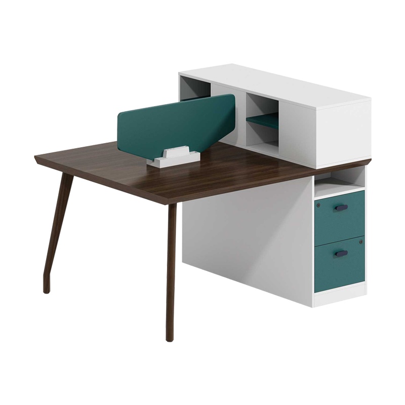 科朔 办公桌职员桌员工桌简约写字台板式办公桌2人位KS-1412SFB