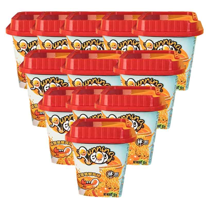 奔跑吧 蟹风风味蛋蛋面 92g*12桶