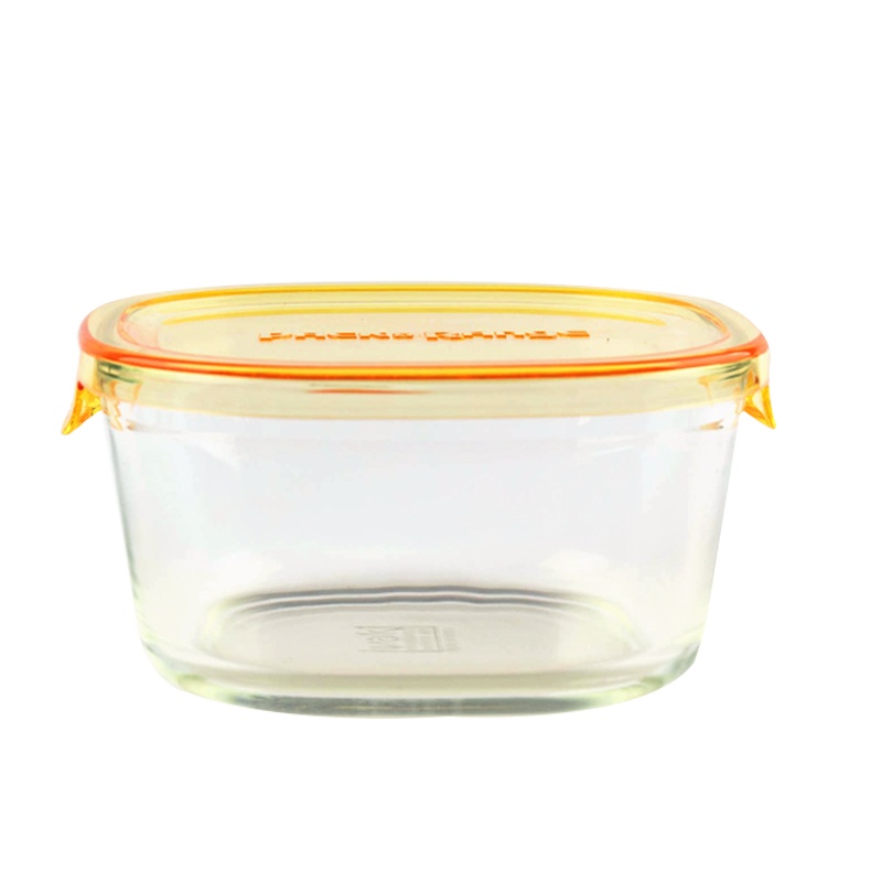 [百年品牌精致生活,高端耐热玻璃保鲜盒]CAPRN-4Y1C怡万家iwaki耐热玻璃PACK&RANGE保鲜盒马卡龙4件