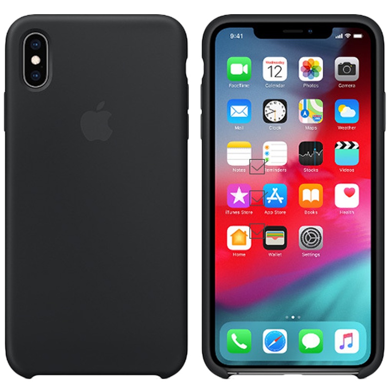 苹果Apple iPhone xs max 原装硅胶手机壳 黑色