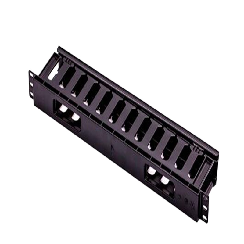 优族(youzu)五类 12档24口金属机柜理线架 金属理线器 机架式网络配线架整理器