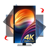 AOC U2777PQU 27英寸4K高分液晶显示器 专业设计师绘图摄影 IPS硬屏 广色域电脑显示屏 升降旋转可壁挂