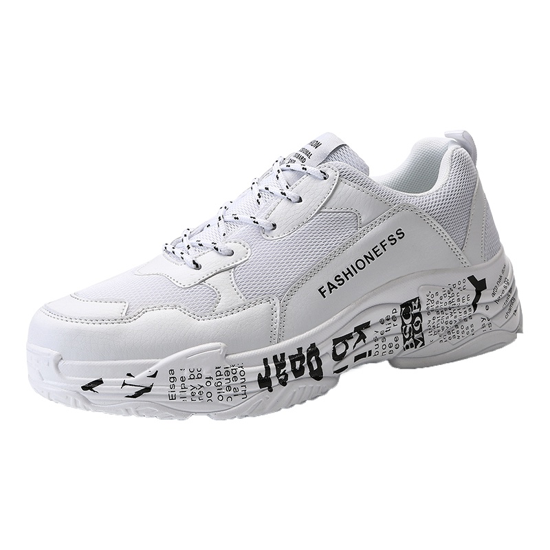 研南天男鞋学生ins超火老爹鞋子网布透气运动鞋男士跑步休闲鞋夏季新品小白鞋韩版潮流网面板鞋