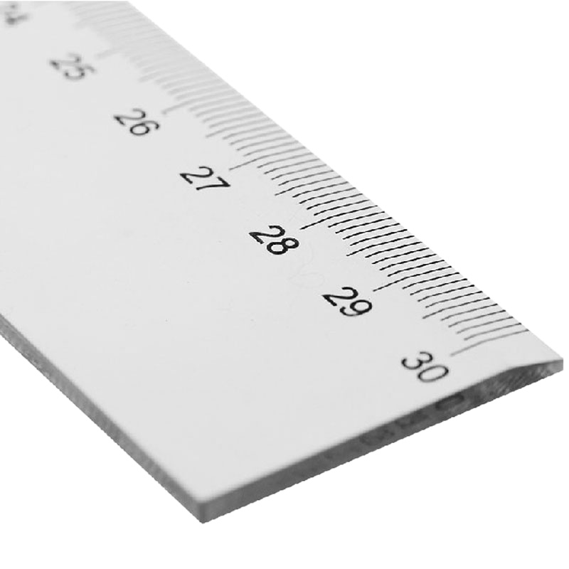 企购优品 30厘米塑料直尺6230 测量绘图制图工具 学生透明文具尺子 办公通用直尺透明刻度尺绘图尺测绘尺学生