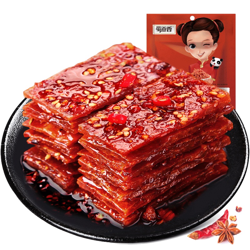 [两件减3/三件减8]蜀道香麻辣猪肉脯100g*1袋 四川特产网红零食休闲食品小吃猪肉干